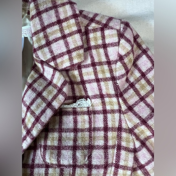 JANIE AND JACK 6-12 Month Girls 2-Pc Plaid Pink Equestrian Jacket & Riding Pants - Picture 6 of 8
